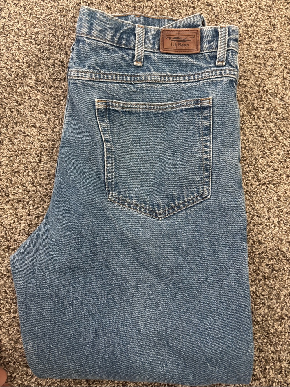 L.L bean classic plaid lined men’s straight leg denim